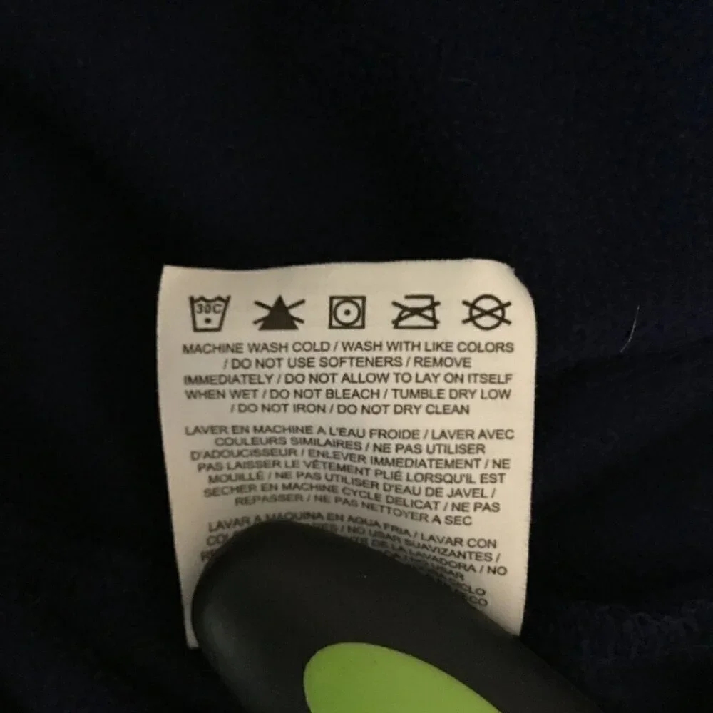 Nike Dri-Fit Men's Pullover Hoodie Pouch Pocket Sweatshirt Size Large Navy Blue - Picture 10 of 10